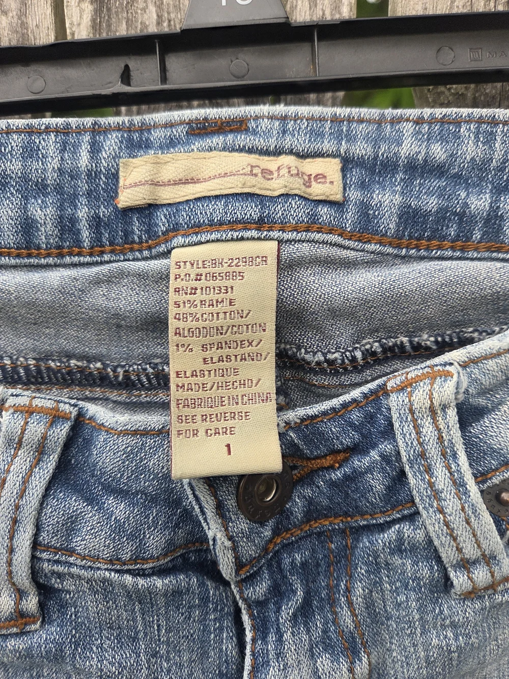 Refuge Light Wash Denim Cutoff Shorts